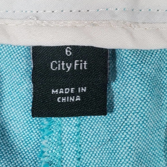 J. Crew Chino City Fit Shorts Turquoise Size 6 - Picture 6 of 9